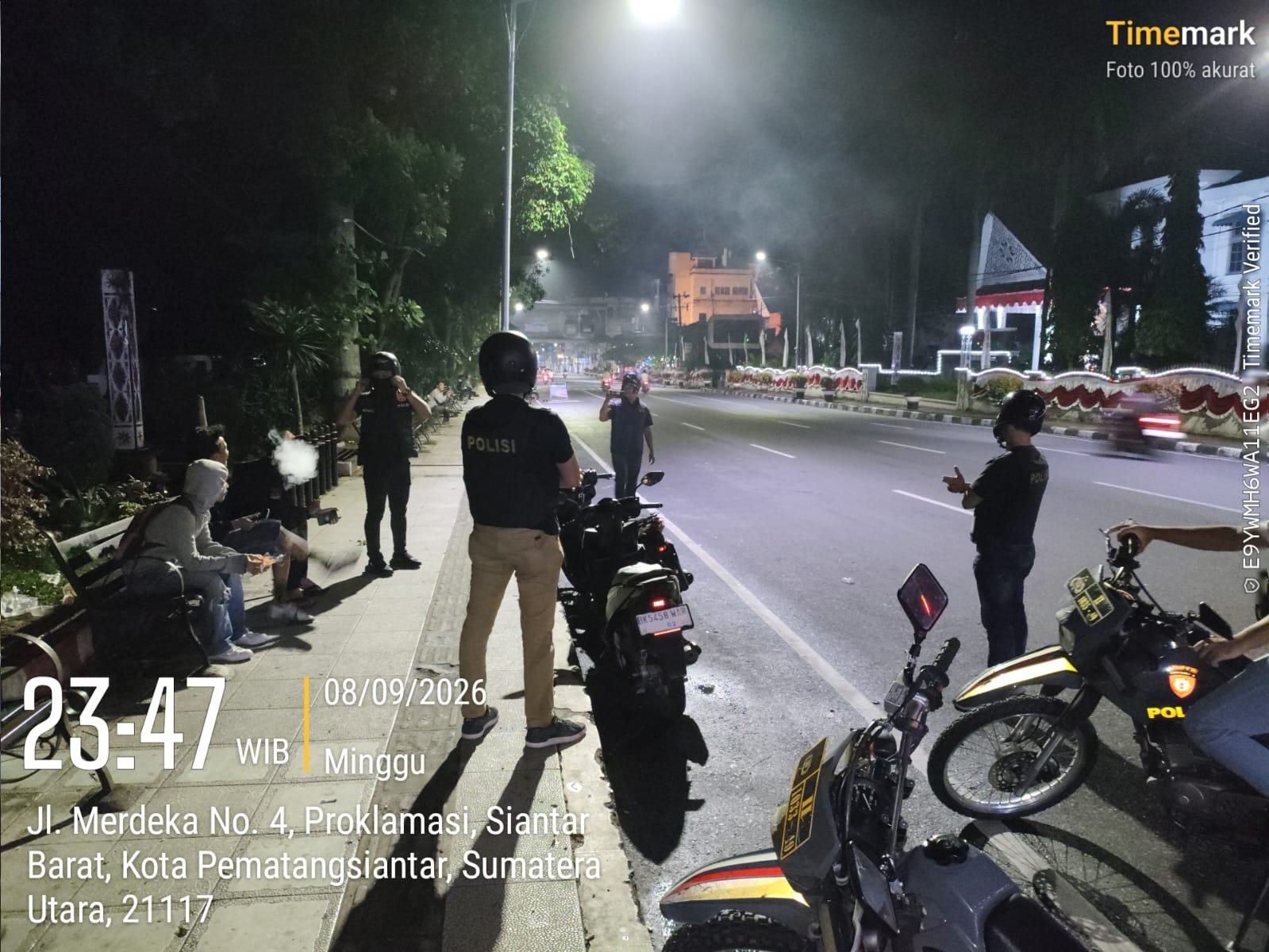 Malam-Malam Sisir Kota, Timsus Dayok Mirah Polres Pematangsiantar Cegah Geng Motor hingga Tawuran