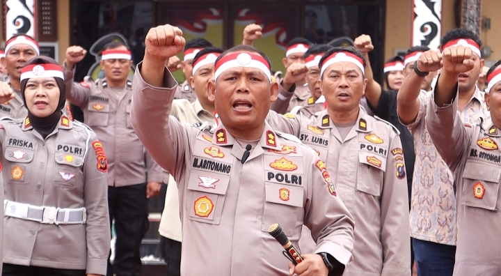 Jelang HUT RI ke-81, Polres Simalungun Bakar Semangat Nasionalisme: Indonesia Berdaulat, Polri Presisi