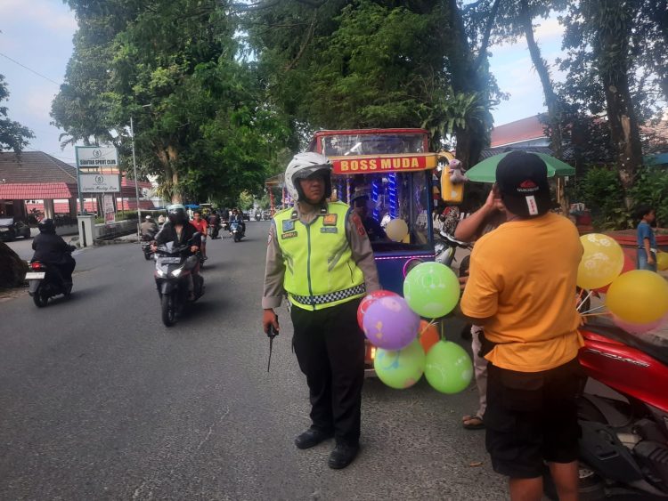 Odong-Odong “Disikat” Satuan Lantas Pematangsiantar, Dilarang Beroperasi di Jalan Umum