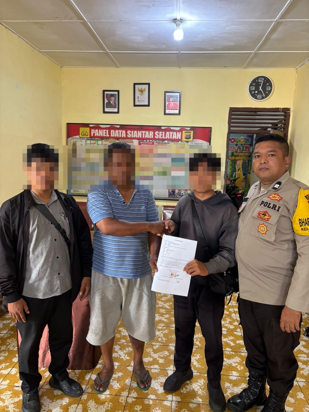 Selisih Paham Nyaris Berlarut, Polsek Siantar Selatan Turun Tangan dan Akhiri dengan Perdamaian