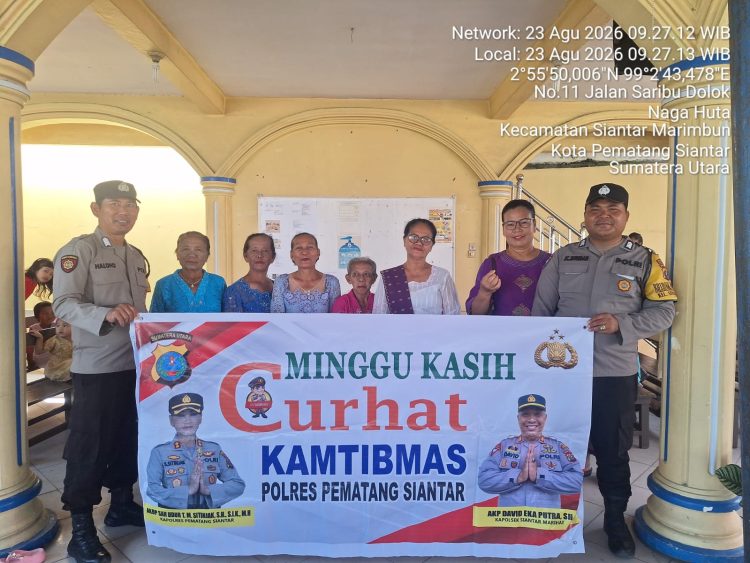 Dengar Aspirasi Jemaat, Bhabinkamtibmas Siantar Marihat Bangun Kepercayaan Publik