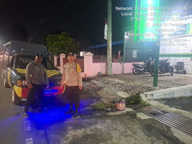 Malam Hari, Polsek Siantar Marihat Intensifkan Patroli BLP Cegah 3C dan Kejahatan Jalanan