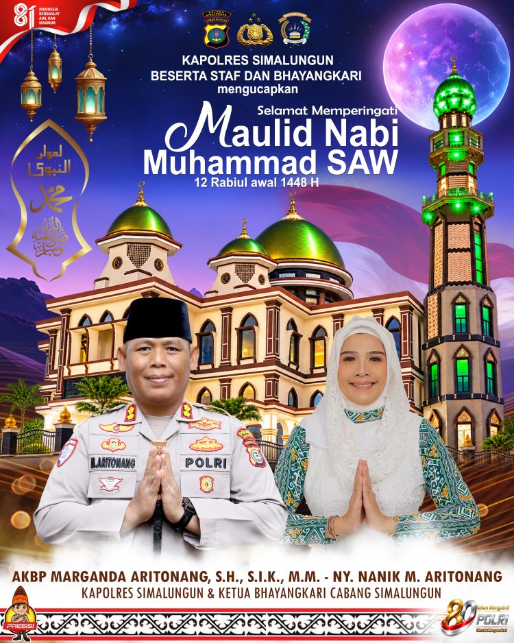 Teladani Akhlak Rasulullah, Kapolres Simalungun Ajak Masyarakat Perkuat Toleransi dan Kerukunan