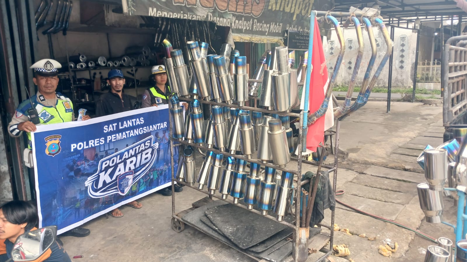 Satlantas Polres Pematangsiantar Sasar Bengkel, Tegaskan Larangan Knalpot Brong