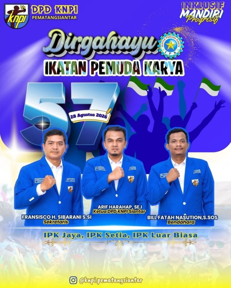 57 Tahun IPK Menjaga Napas Perjuangan, DPD KNPI Siantar Titip Pesan tentang Soliditas Pemuda