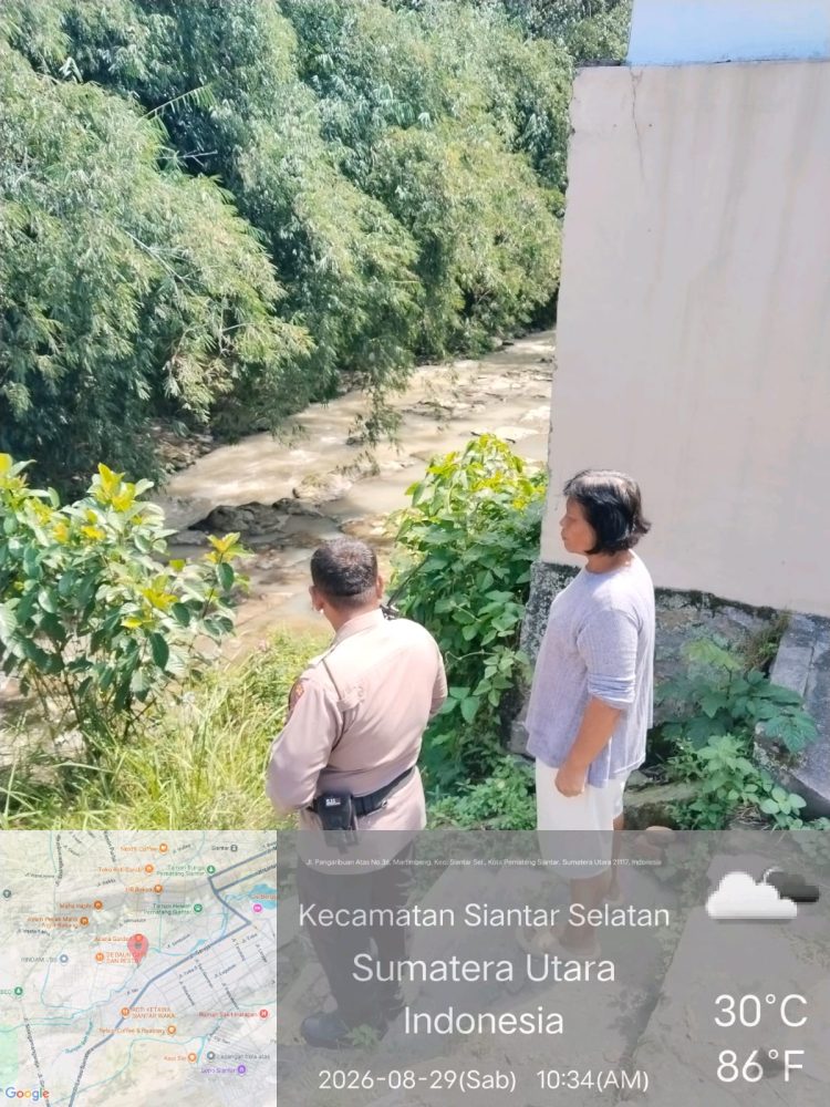 Pastikan Keselamatan Warga, Polsek Siantar Selatan Monitoring Kondisi Jembatan di Wilkumnya