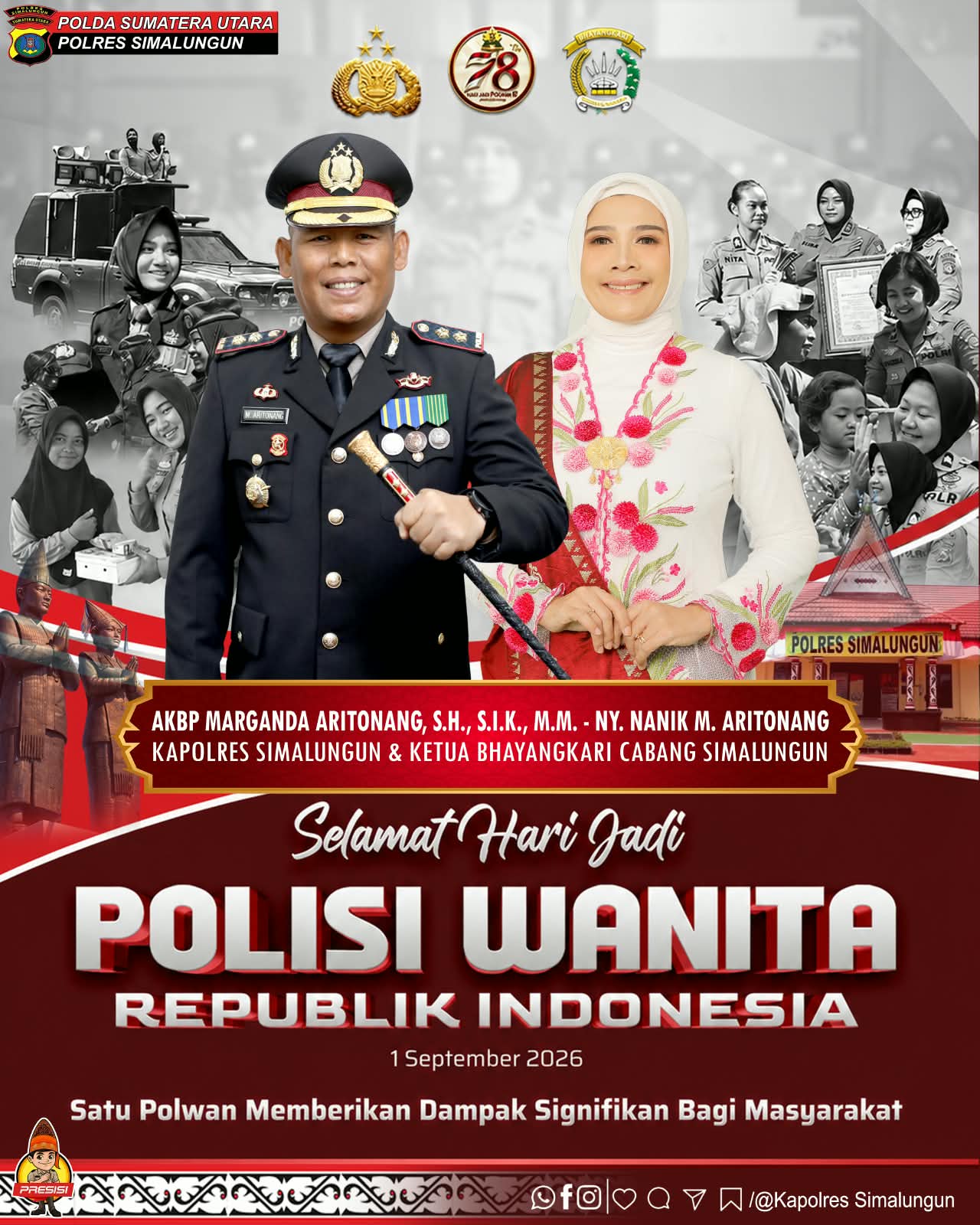 78 Tahun Polwan Mengabdi, Kapolres Simalungun: Jadikan Pelayanan sebagai Kekuatan untuk Masyarakat