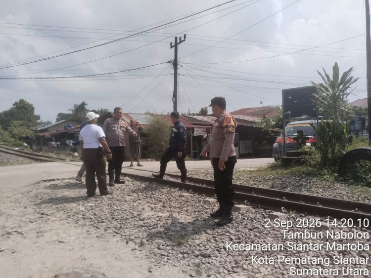 Karyawan PT KAI Tersambar Kereta di Tambun Nabolon, Polsek Siantar Martoba Bergerak Cek TKP
