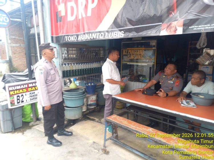 Perkuat Kamtibmas, Kapolsek Siantar Marihat Ajak Warga Waspadai Kejahatan 3C