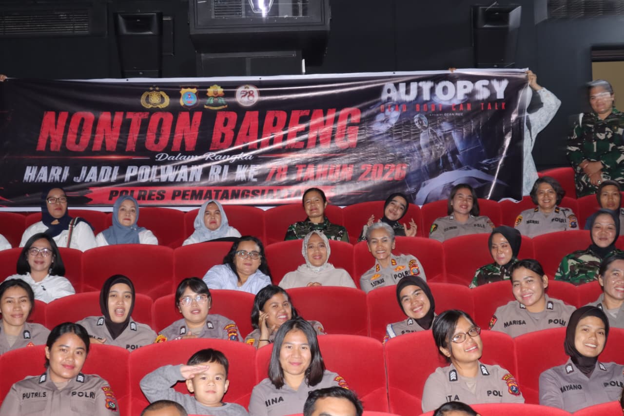 Nobar HUT Polwan ke-78, Polres Pematangsiantar Rajut Kebersamaan Lintas Institusi