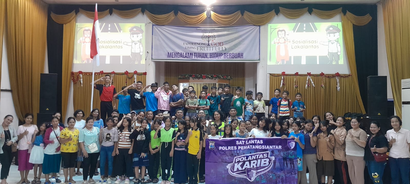 Cegah Laka Lantas Sejak Dini, Sat Lantas Polres Pematangsiantar Edukasi Anak dan Orang Tua di Gereja GKPB