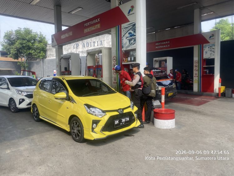 Polres Pematangsiantar Perkuat Patroli SPBU, Antisipasi Gangguan Kamtibmas dan Jaga Kenyamanan Warga
