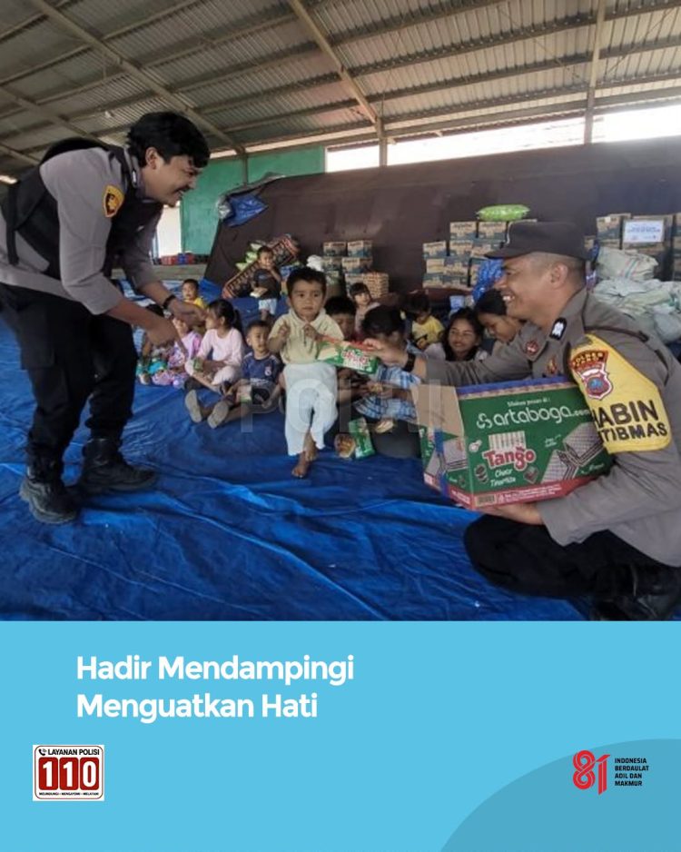 Bukan Sekadar Mengamankan, Polri Rangkul Anak-anak Korban Erupsi Karo di Tengah Trauma Bencana