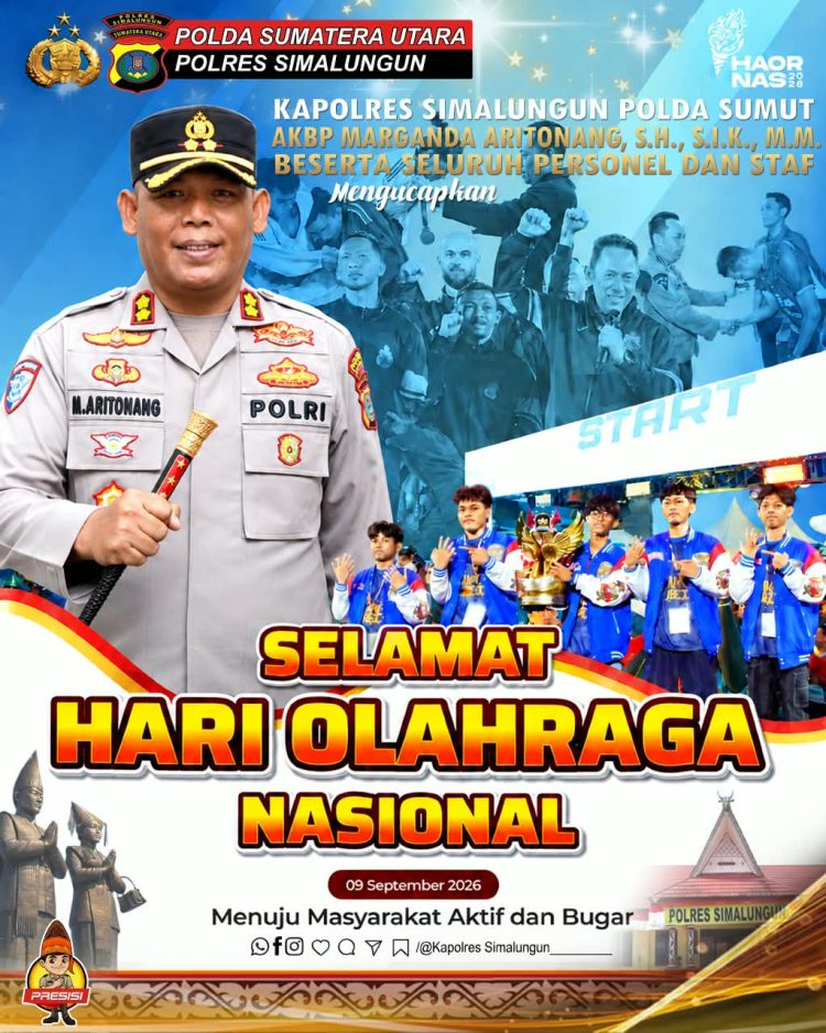 Haornas 2026, Kapolres Simalungun Dorong Olahraga Jadi Gaya Hidup: Sehat, Disiplin dan Tangguh