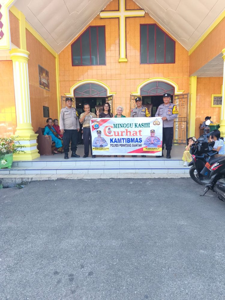 Jaga Gereja Tetap Aman, Polsek Siantar Marihat Serap Curhat Jemaat Lewat Minggu Kasih