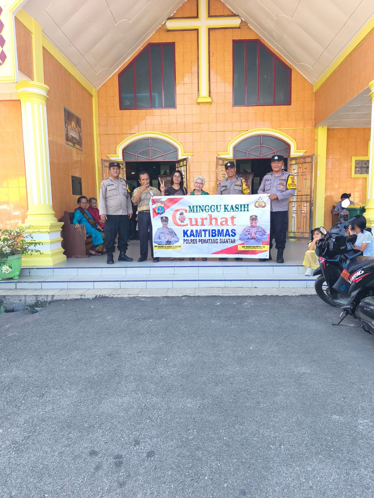 Jaga Gereja Tetap Aman, Polsek Siantar Marihat Serap Curhat Jemaat Lewat Minggu Kasih