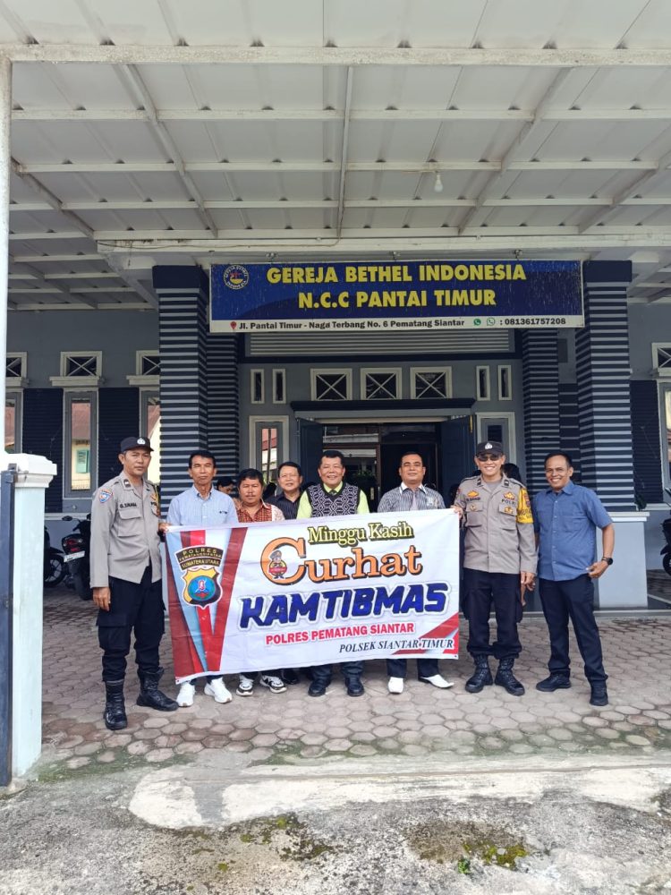 Minggu Kasih di GBI NCC, Polsek Siantar Timur Ajak Pemuda Gereja Ikut Jaga Keamanan Ibadah