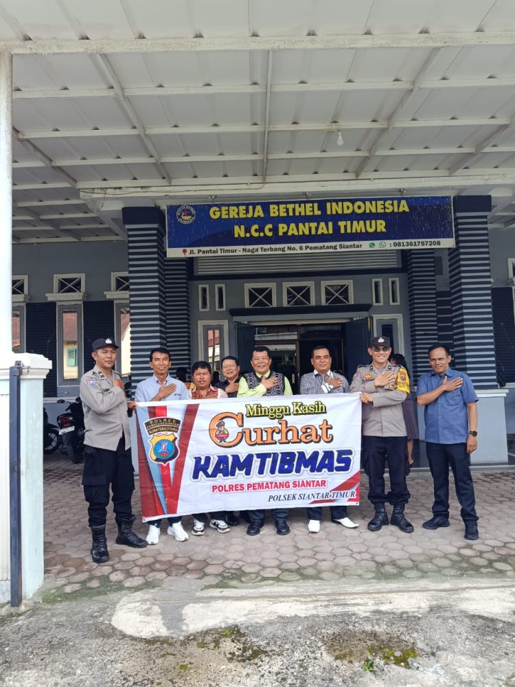Bukan Sekadar Hadir di Gereja, Polsek Siantar Timur Ajak Jemaat Aktif Jaga Kamtibmas