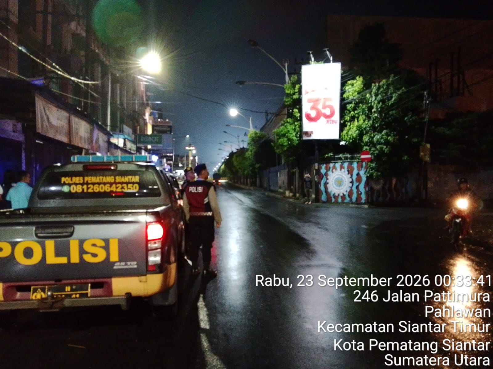 Cegah Curat, Curas dan Curanmor, Samapta Polres Siantar Sisir Sejumlah Titik Rawan