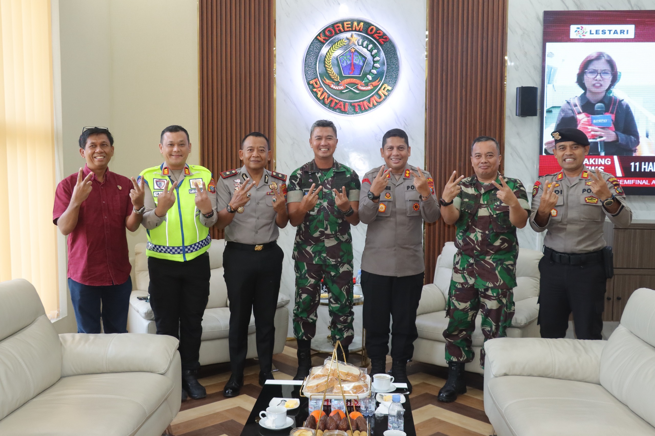 Kapolres Dhana Noer Temui Danrem 022/PT, Sinergi TNI-Polri Diperkuat