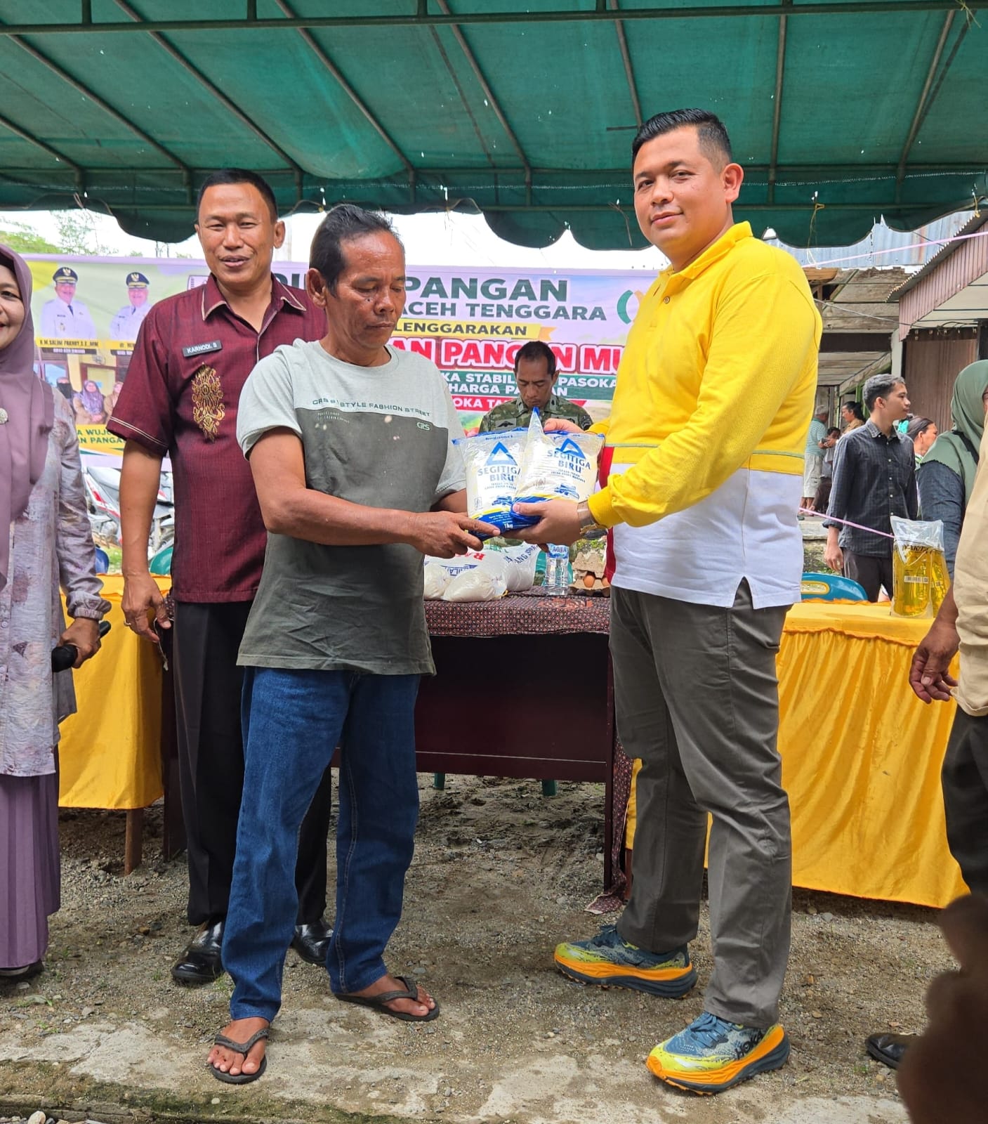 Kolaborasi Dinas Pangan Aceh Tenggara dan Harimau Toba Gelar Gerakan Pangan Murah, 50 Warga Kute Makmur Terlayani