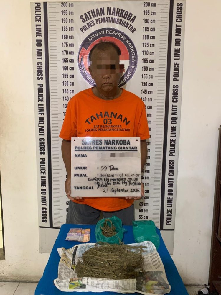 Baru? Residivis DS Kembali Terjerat, 106 Gram Ganja Diamankan di Jalan Cemara