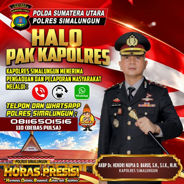 Kapolres Simalungun Buka Jalur Langsung ke Warga, Aduan Kini Cukup Lewat WhatsApp