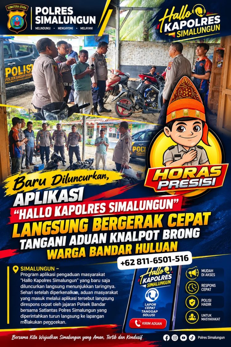 Belum Sehari Mengudara, “Hallo Kapolres Simalungun” Langsung Turun Tangan Atasi Knalpot Brong