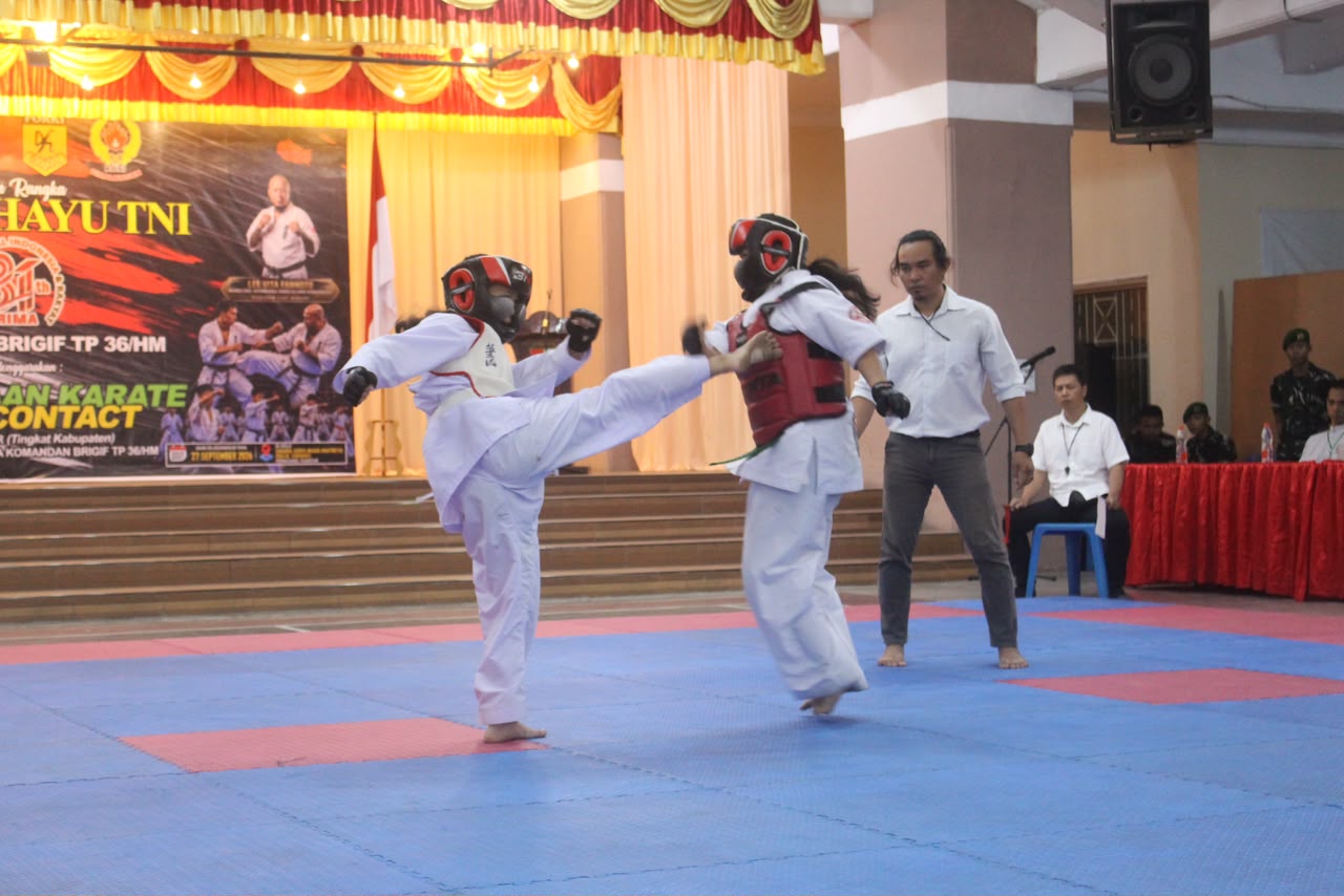 HUT TNI ke-81, TP/36 HM Gelar Kejuaraan Karate Full Contact Antar Pelajar