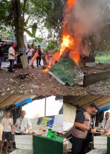 Sarang Narkoba Gang Nasional Digerebek Pengedar Diringkus, Barak Narkoba Dibumi Hanguskan