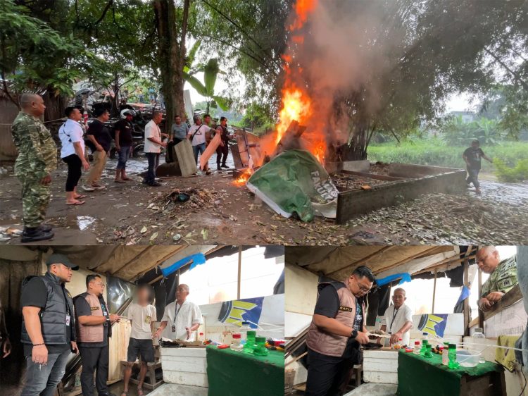 Sarang Narkoba Gang Nasional Digerebek Pengedar Diringkus, Barak Narkoba Dibumi Hanguskan