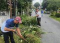 Cegah Banjir di Jalan Silimakuta, Polsek Siantar Barat Turun Gotong Royong Bersama Warga