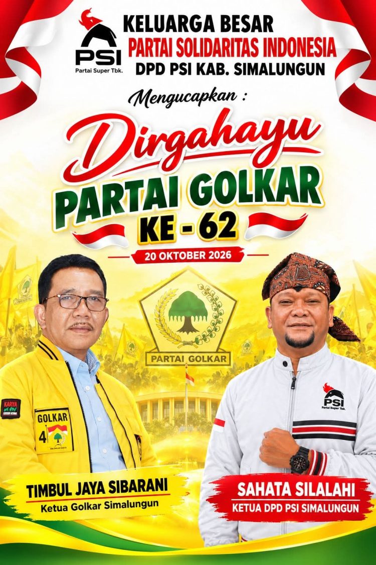Momentum HUT ke-62 Golkar, Sahata Silalahi Dorong Semangat Bersama untuk Kemajuan Simalungun