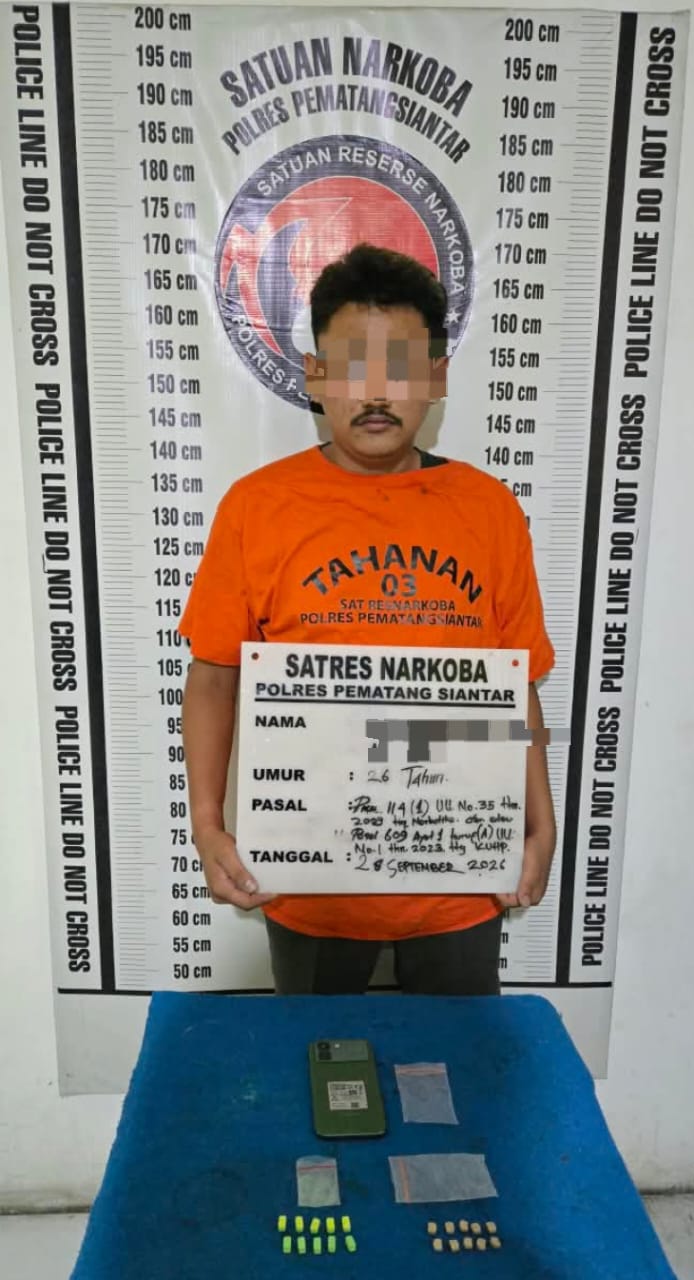 20 Butir Ekstasi Gagal Beredar, Satresnarkoba Polres Pematangsiantar Tangkap CS