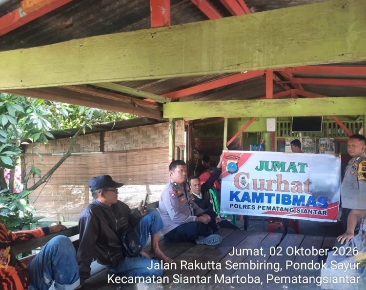 Warga Pondok Sayur Curhat Kamtibmas, Polsek Siantar Martoba Siap Tampung dan Tindaklanjuti