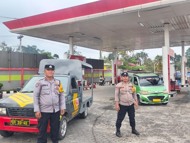 SPBU Jadi Titik Pantauan Polisi, Polsek Siantar Marihat Cegah Gangguan Kamtibmas