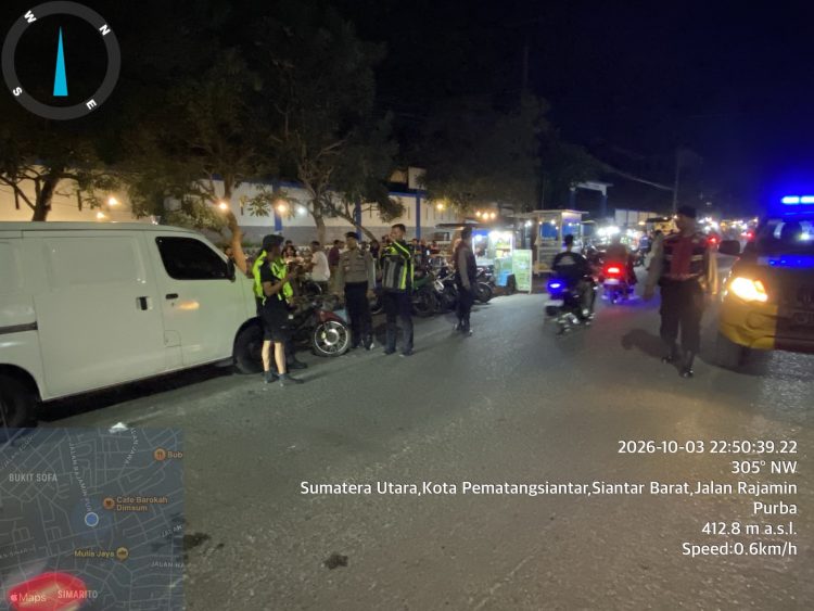 Malam Minggu Tak Boleh Jadi Ajang Ugal-ugalan, Polres Siantar Kerahkan KRYD Sasar Geng Motor dan Knalpot Brong