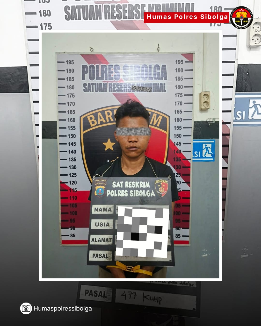 Bobol Gudang di Sibolga, HP Korban Masih di Saku: HG Akhirnya Diciduk Polisi