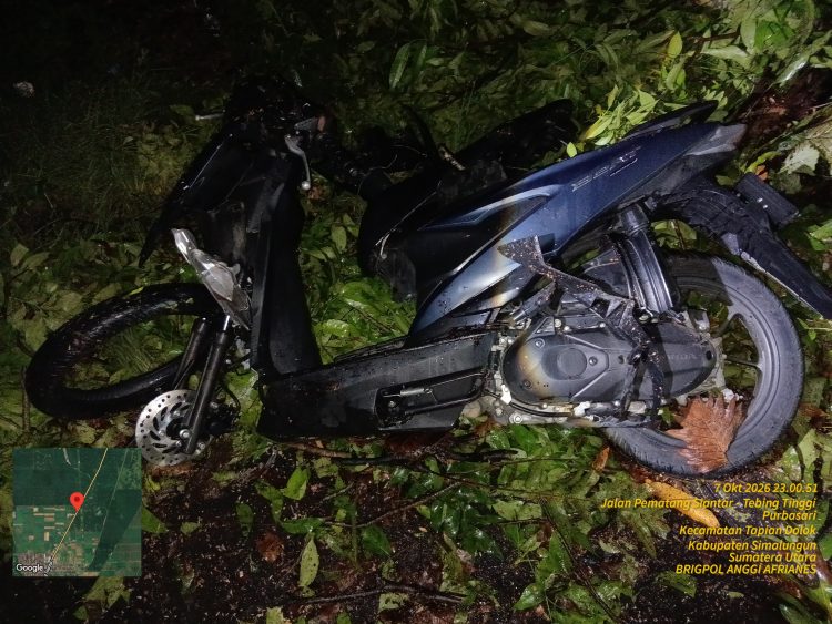 Tragedi Malam Gerimis di Tapian Dolok, Pengendara Honda Beat Tewas Tertimpa Pohon Mahoni