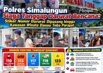 Antisipasi Bencana di Danau Toba, Polres Simalungun Sebar Nomor Darurat hingga Parapat