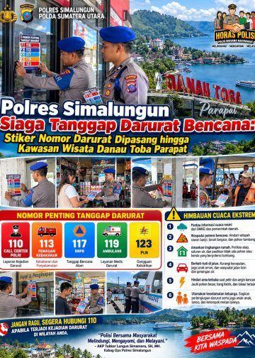 Antisipasi Bencana di Danau Toba, Polres Simalungun Sebar Nomor Darurat hingga Parapat