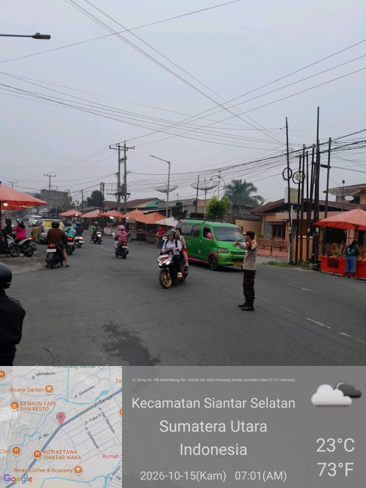 Wujudkan Pagi yang Aman dan Tertib, Polsek Siantar Selatan Intensifkan Strong Point