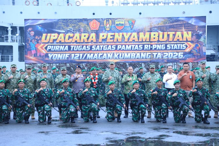 Usai Tuntaskan Operasi di Papua, Satgas Yonif 121/MK Disambut di Belawan, Sinergi TNI-Polri Menguat