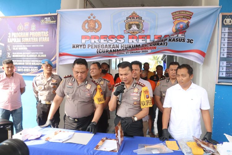 Empat Terduga Pelaku Pencurian Dibekuk Polres Simalungun, Kapolres Ajak Warga Peduli Keamanan Lingkungan