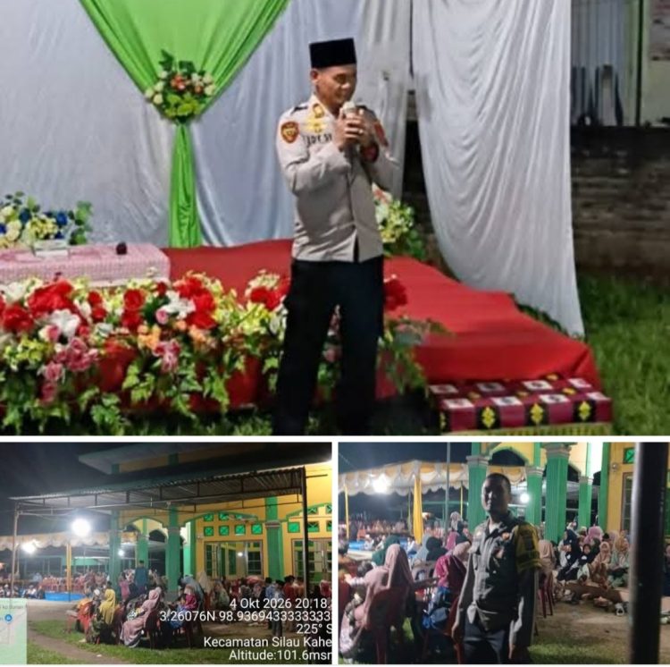 Hadiri Maulid Nabi di Silou Paribuan, Kapolsek Edy Syahputra Perkuat Sinergi Lintas Elemen
