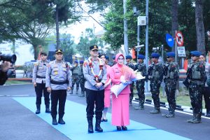 Satuan Brimob Polda Sumut Sambut dan Ikuti Apel Perdana Kapolda Sumut