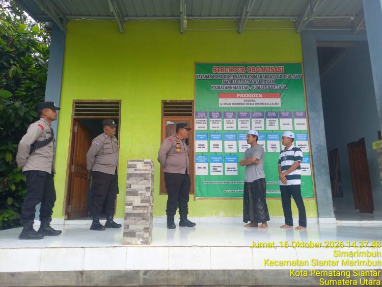 Dekatkan Polri dengan Masyarakat, Kapolsek Siantar Marihat Kunjungi Pondok Pesantren di Simarimbun
