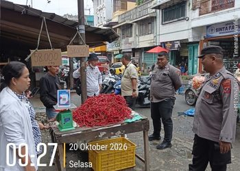 Polisi Turun ke Pasar Horas, Pantau Pasar Murah Cabai Merah Rp58 Ribu per Kilogram