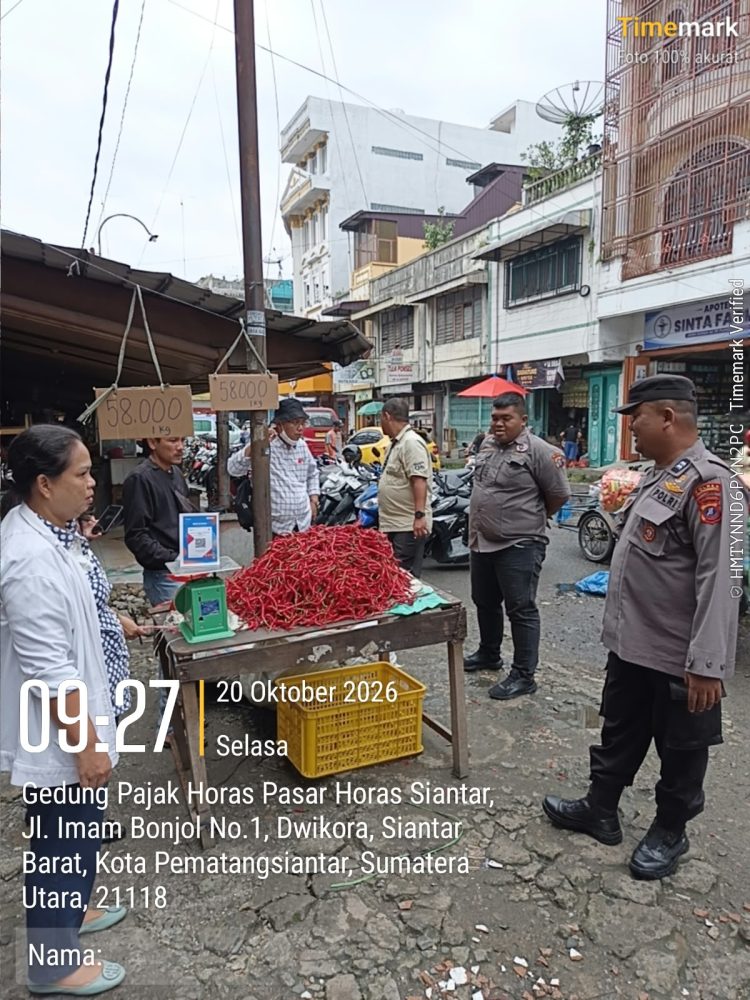 Polisi Turun ke Pasar Horas, Pantau Pasar Murah Cabai Merah Rp58 Ribu per Kilogram