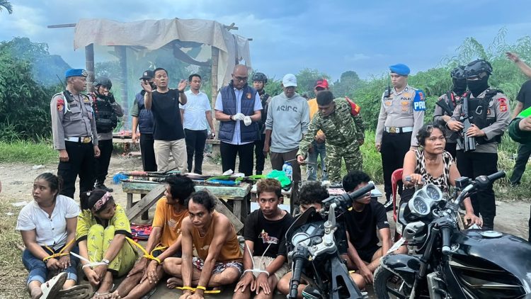 Satbrimob dan Ditresnarkoba Polda Sumut Gerebek Lokasi Dugaan Narkoba, Tujuh Orang Diamankan